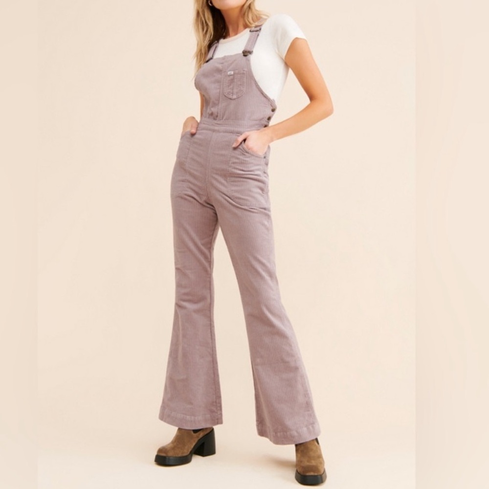 Lee Workwear Factory Flare Corduroy Overall in Purple Storm Size Medium NEW